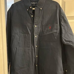 Ralph Lauren Men's Dark Blue Button Down Shirt